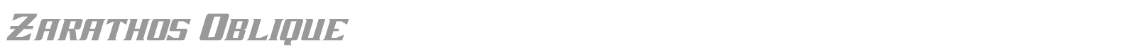 Zarathos Oblique font preview